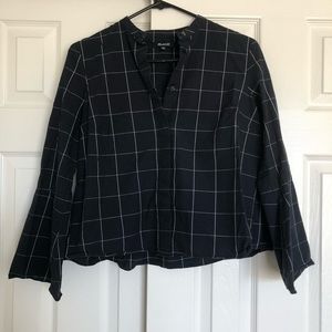 Madewell flare sleeve blouse